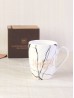 Husband Wife Marble Patterned Mug Set (4ps) With Gift Box 350ml (12oz)